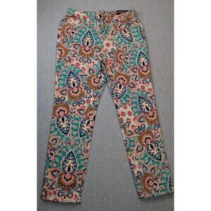 CHICO'S NWT So Slimming Girlfriend Ankle Pants - Size 0.5 (6) Bombay Medallion